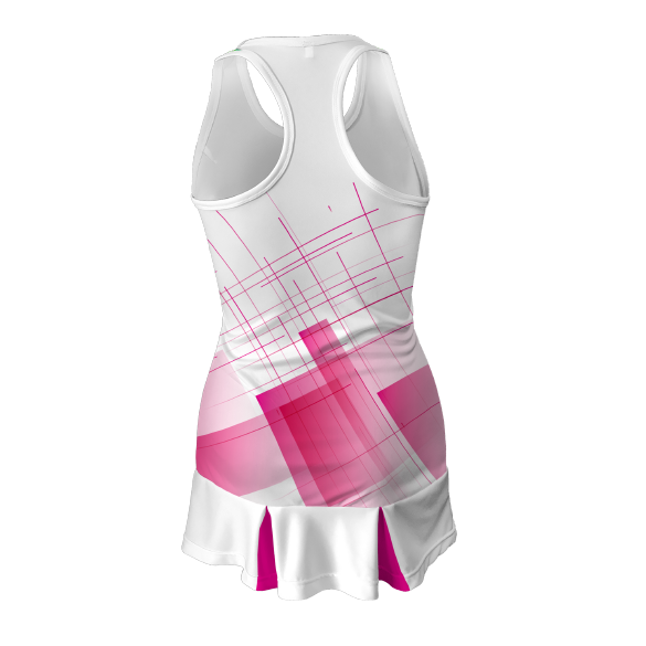 netball dress back white_nd02