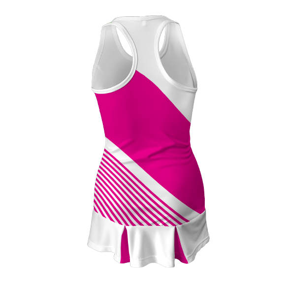 netball dress back white_nd03