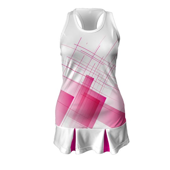 netball dress front white_nd022
