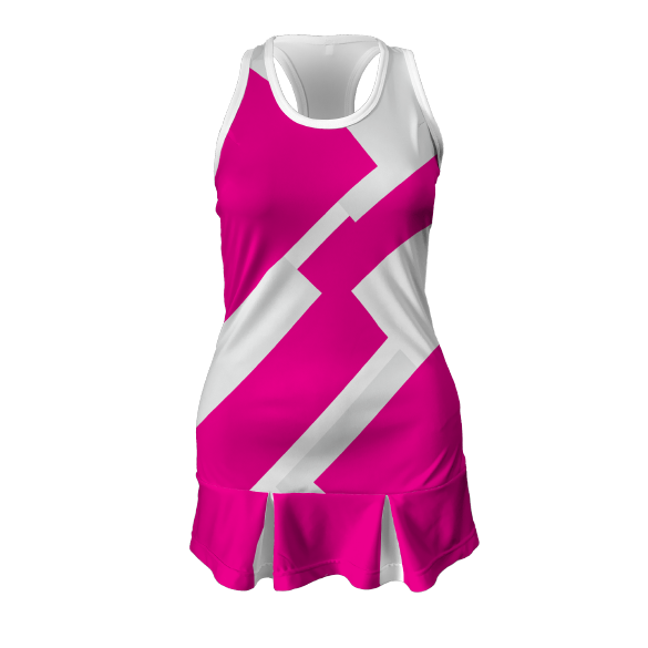 netball dress front white_nd042