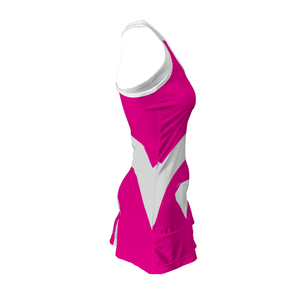 netball dress side white_nd04