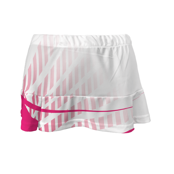 netball skirt front - white_nts03